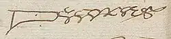 signature de Jean de Coras