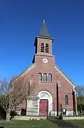 L'église reconstruite en 1920.