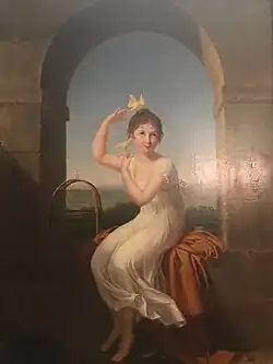 Une jeune fille jouant avec des serins, Salon de 1804, Rome, musée Mario-Praz.