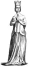 Gravure d'après une statue anciennement en l'église des Célestins à Paris.