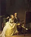 Autoportrait (1791) Jens Juel en compagnie de sa femme Rosine.