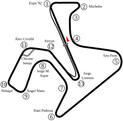 Circuit Moto depuis 1992, 4&nbsp;428&nbsp;mètres.