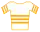 maillot blanc à barres oranges de leader du classement du meilleur sprinteur
