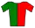 maillot vert et rouge de leader du classement du meilleur combatif