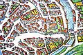 Le collège jésuite dans une illustration de Georg Braun et Franz Hogenberg.