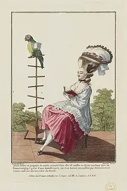 Jeune Dame en peignoir de matin, occupée à lire, planche 56.