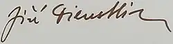 signature de Jiří Dienstbier
