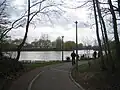 Vue du parc urbain.