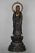 Statue en bronze de 1709, représentant l'un des disciples exemplaires d'Amida.