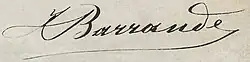 signature de Joachim Barrande