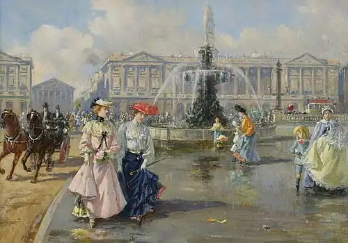 Joaquín Pallarés Allustante, Place de la Concorde, vers 1872