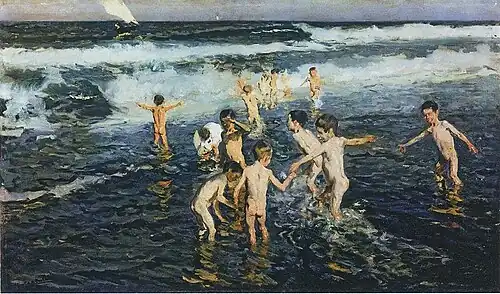 Bañar a los niños (1908), Oviedo, Musée des Beaux-Arts des Asturies (es).