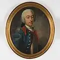 Johan Cronhielm dans l'uniforme régiment de Lenck, ca 1730