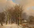 Winterlandschaft mit Pferd und Wagen (vor 1893)