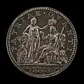 Britannia Crowning the King, médaille, revers, 1761.
