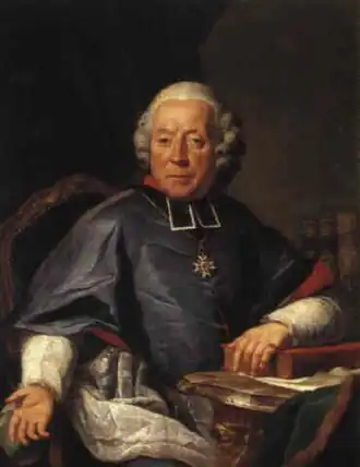 Pierre-Louis-Bonaventure de Montrichard, chanoine de Baume-les-Messieurs par Johann Melchior Wyrsch (1778). Dimensions 100&nbsp;×&nbsp;78&nbsp;cm.