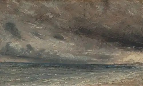 Mer orageuse, Brighton, vers 1828, Yale Center for British Art.