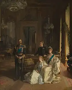 La famille royale au palais de Buckingham 1913