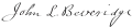 Signature de John Lourie Beveridge