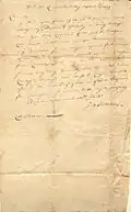 Lettre de John Sullivan (1779).