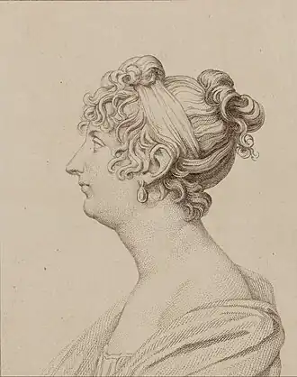 Mlle&nbsp;Mézeray (vers 1850), burin.