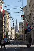 Dans la Piaristengasse, directement depuis la cathédrale Saint-Étienne