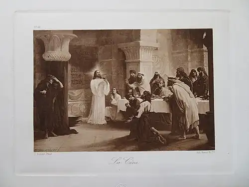 La Cène, héliogravue de Braun & Cie d'après le tableau de Joseph Aubert.