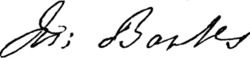 signature de Joseph Banks