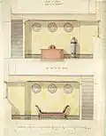 Plan de salle de bain dans la maison de la famille Brun, Copenhague