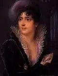Joséphine de Beauharnais dans la cathédrale de Strasbourg (lisant le traité de Tilsit), Jean_Baptiste Isabey, 1805, miniature sur Ivoire, collection particulière.