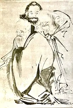 Figure allégorique des Trois enseignements par Josetsu, XVe siècle.