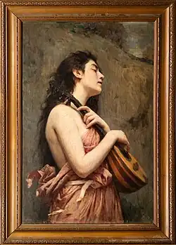 Joueuse de Mandoline, 91&nbsp;×&nbsp;60&nbsp;cm, localisation inconnue.