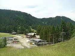 Télésièges du Grand Pré après environ 4&nbsp;km d'ascension.