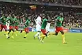 Jubilation des joueurs apres un but