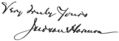 Signature de Judson Harmon