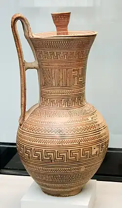 Jarre attique, v.&nbsp;740 av. J.-C., Collections d'Antiquités de l'État bavarois de Munich.