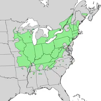 Description de l'image Juglans_cinerea_range_map_1.png.