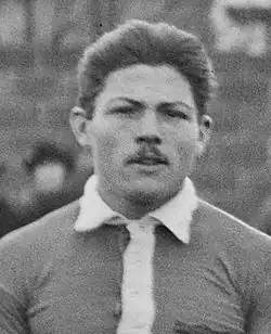 Portrait d'un footballeur.
