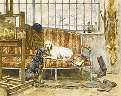Les chiens de l'artiste (1888).