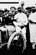 Jules Goux, vainqueur du premier grand Prix d'Italie en 1921 à Brescia, sur Ballot.