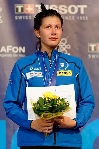 Julia Beljajeva, escrimeuse.