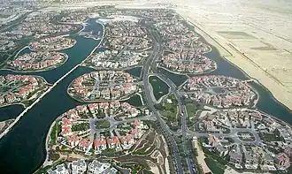 Vue aérienne de Jumeirah Islands en 2007.