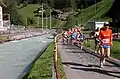 Parcours goudronné avant Lauterbrunnen.