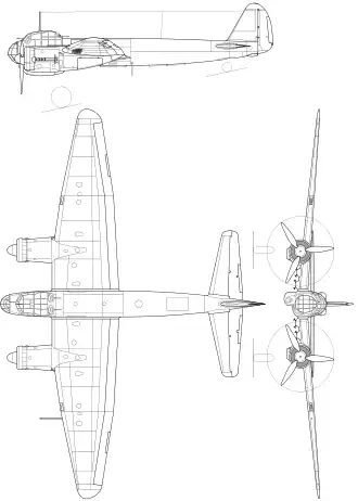 vue en plan de l’avion