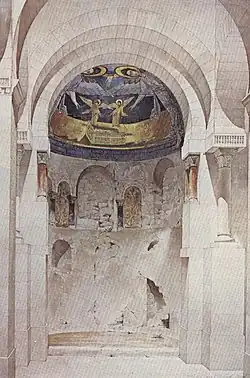 Cul-de-four de l'abside de Germiny-les-Prés IXe siècle.