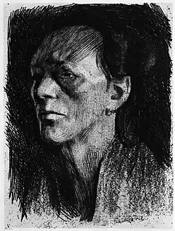 Arbeiterfrau (mit dem Ohrring) (Femme d'ouvrier avec boucle d'oreille), 1910. Brooklyn Museum.