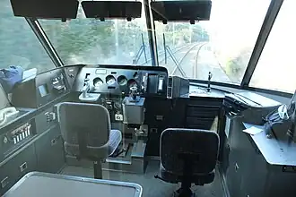 Cabine de conduite.