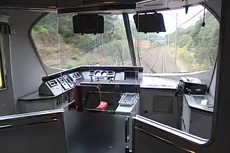 Cabine de conduite.