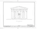 Plan de la façade de la synagogue (HABS)