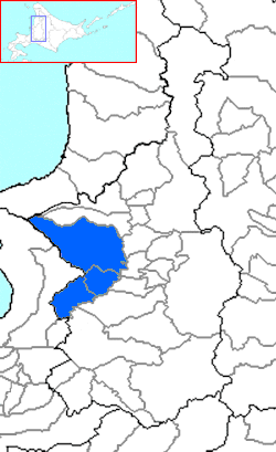 Carte bicolore montrant l'emplacement du district de Kabato.